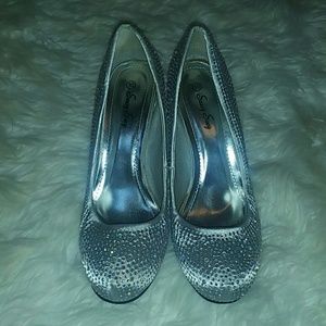 Studded Silver Pumps